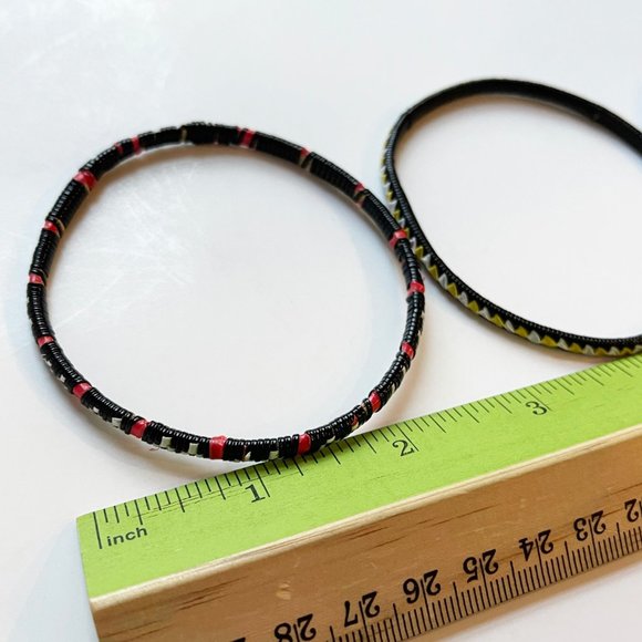 Set of 3 Handmade Recycled Telephone Wire Bracelet - Picture 3 of 6